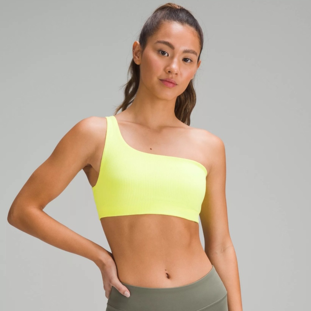 Lululemon Ribbed Nulu Asymmetrical Yoga Bra